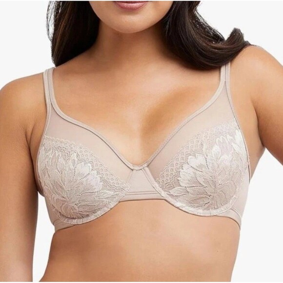 Bali Other - Bali Women's One Smooth U Lace Minimizer Bra Underwire Bras Full-Coverage 38C‎